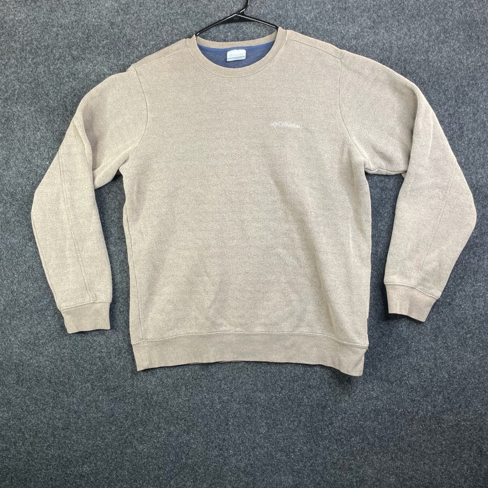 Columbia Sportswear Embroidered Logo Crewneck Sweatshirt Men's Medium Tan